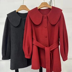 Handmade Cashmere Overcoat: Elegant Short Wool Jacket