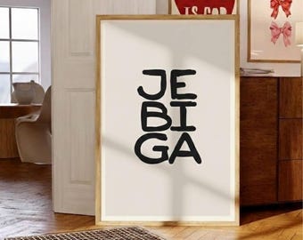 JEBI GA Poster Balkan Sayings – Funny Typography Wall Decor – Minimalist Poster Gift Idea Living Room Gift