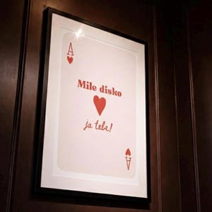 Mile disko ja tebe Poster – Lepa Brena Inspired Art Print | Balkan Poster | Croatian Serbian Bosnian Wall Decor | Heart Card