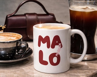 Malo Morgen Mug, Balkan Coffee Mug, Funny Slavic Coffee Cup, Croatian Serbian Bosnian Gift, Minimalist Coffee Lover Mug