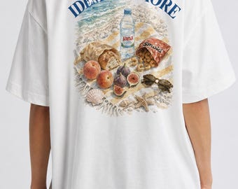 Idemo na More Shirt Balkan Summer Tee, Croatia Beach T-Shirt, Adriatic Vacation Shirt, Oversized Back Print Tee, Slavic Summer Outfit