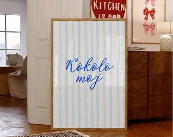 Kokolo moj Poster – Magazine-Inspired Balkan Print | Ex-Yu Music Wall Art | Retro Pop Culture Poster | Minimalist Christmas Gift