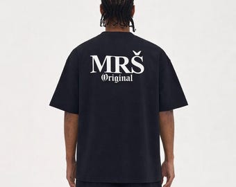 Camiseta MRŠ Balkan Streetwear, Camiseta Eslava Divertida, Camiseta Preta Oversized, Streetwear Sérvio-Croata-Bósnio, Camiseta Minimalista