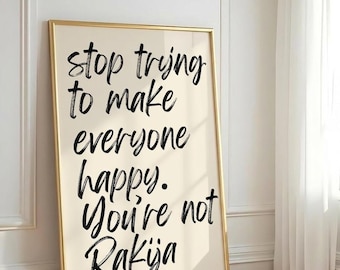 Pôster Balkan Rakija - Pare de tentar agradar a todos, você não é Rakija - Arte de parede engraçada dos Balcãs, decoração da ex-Iugoslávia