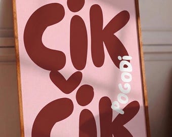 Poster Cik čik pogodi – Impressão artística inspirada em Lepa Brena | Poster da música dos Balcãs | Decoração de parede croata sérvio bósnio | Ideia de presente retrô