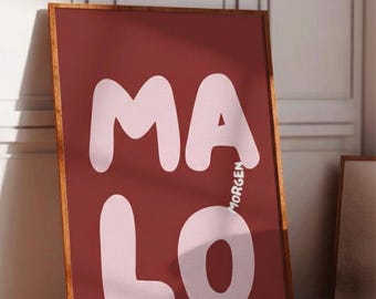 Malo Morgen Poster | Balkan Proverb Wall Art | Sarcastic Ex-Yu Quote Print | Croatian Serbian Bosnian Humor Decor Gift