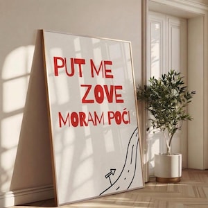 Halid Bešlić poster "Zet me zove moram poći" | Balkan citaat kunst aan de muur | Bosnische kunst | Kerstcadeau voor Balkanfans