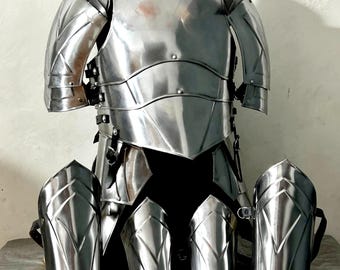Armure de chevalier médiéval | Costume GN acier femme guerrière | Costume en métal Brave Lady pour cosplay et Ren Faire