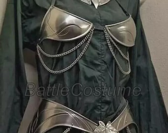 Armadura de acero medieval femenina: coraza femenina para LARP, cosplay y recreación histórica.