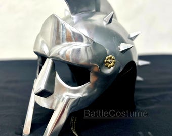 Greek Armour Gladiator Helmet | Maximus Roman Warrior Helmet | Halloween  Role Play And Cosplay Gifts