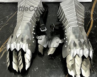 Medieval Steel Pair Of Gauntlets Witch King  Nazgul Armor Gloves, LARP Cosplay