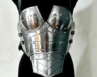 Coraza de acero para caballero medieval femenino / Armadura para LARP de dama, placa de pecho, armadura de recreación histórica, coraza