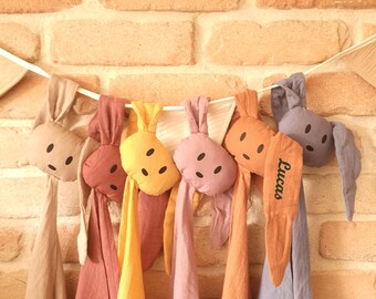 Personalized Rabbit Soft Toy, Embroidered Pacifier Clip, First Name Soft Toy, Birth Gift, Baptism Gift, Personalized Children's Gift