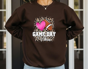 Amerikansk fotbollsälskare, matchdag, leopardfotboll, kvinnor, sublimering, PNG | Digital nedladdning | Clipart för t-shirts, muggar, dricksglas