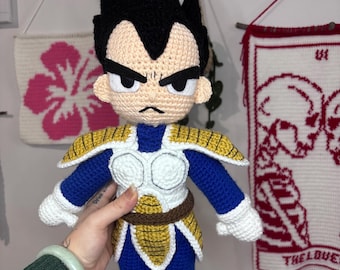 Crochet Vegeta Anime Plushie (Dragon Ball Z)