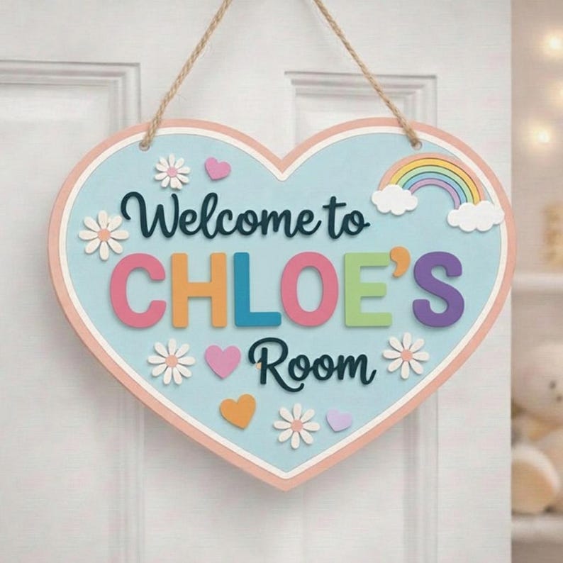 Personalized Girl Door Sign, Nursery Name Sign, Custom Unicorn Wall ...