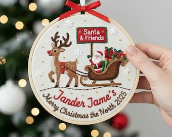 Personalized Baby's First Christmas Embroidered Ornament Keepsake, Baby First Christmas, Ornaments Baby First, New Baby Ornament