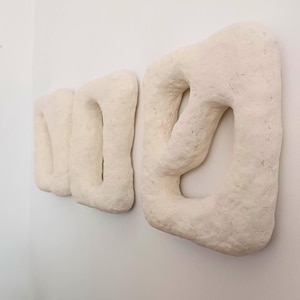 Teksturowana sztuka ścienna Wabi Sabi | Organiczna rzeźba Japandi | Nowoczesna dekoracja ścienna