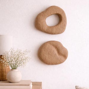 Sztuka ścienna Wabi Sabi, zestaw rzeźb ściennych, dekoracja salonu w stylu japońskim, efekt kamienia