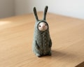 Handmade Wool Felt Bunny Figurine | Cute Handmade Animal Doll | Unique Felt Character | Perfect for Home Decor