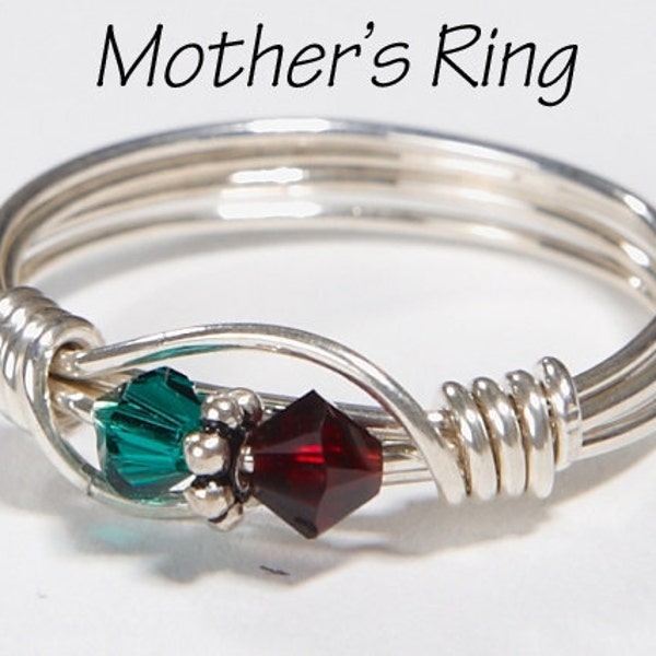 Mothers Ring 2 Stone - Etsy
