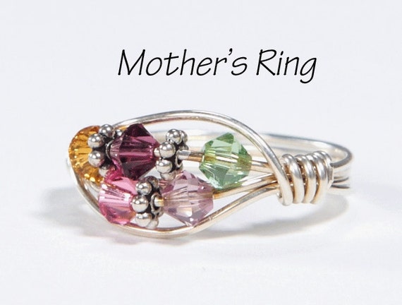 Amazon.com: Mothers Day Ring for Women Birthstone Rings With 5 Birthstones  Mother Daughter Mom Children Stone Family Grandmother Jewelry Grandma Gifts  Personalized Engraved Custom Name Sterling Silver: Clothing, Shoes & Jewelry