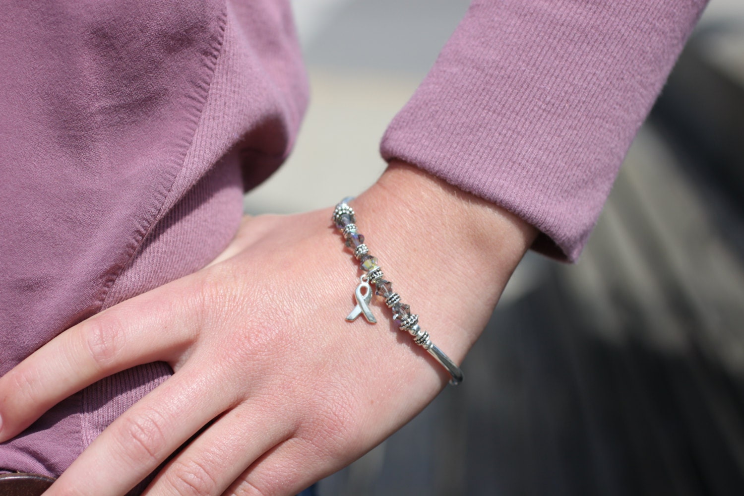 Fundraising For A Cause Burgundy Stretch Bracelets - 5 Pack For Myeloma, Sickle Cell, Meningitis Awareness