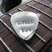 Personalized Guitar Pick: Engraved  Custom Pick in Nickel, Copper,  or Sterling Silver. For Father's Day, Birthday, Christmas. 