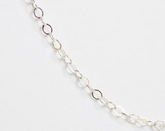 Flat Cable Chain. Add On Or Stand Alone. Layering Chain. Minimalist Jewelry. Dainty Chain.