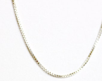 Sterling Box Chain. Add On Or Stand Alone. Layering Chain. Minimalist Jewelry. Dainty Chain.