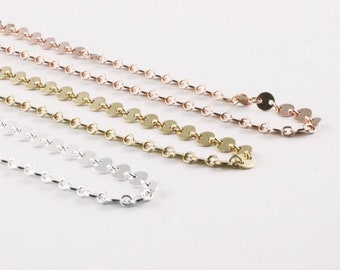 Stella Sequin Bracelet. Sparkle Layering Chain. Minimalist Jewelry