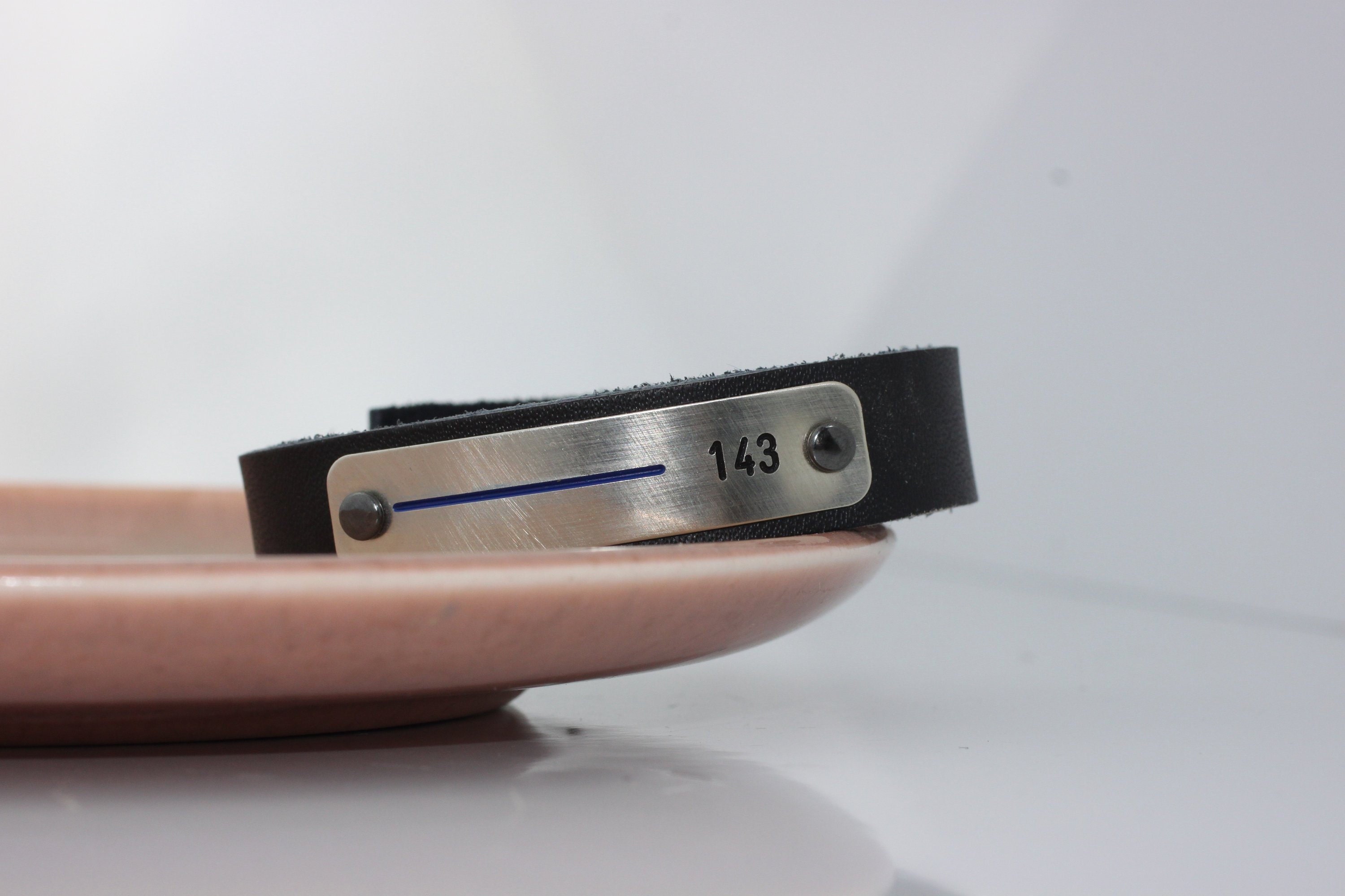 Thin Blue Line Women's or Men's Leather Bracelet Etsy