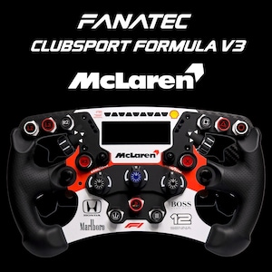 McLaren Faceplate for Fanatec ClubSport V3 | PlayStation Style Layout | Sim Racing Wheel Customization