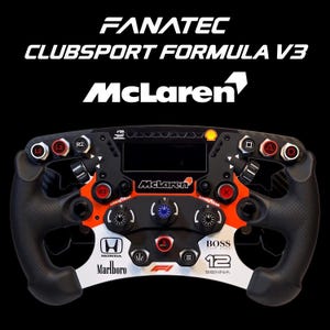 McLaren Faceplate for Fanatec ClubSport V3 | PlayStation Style Layout | Sim Racing Wheel Customization