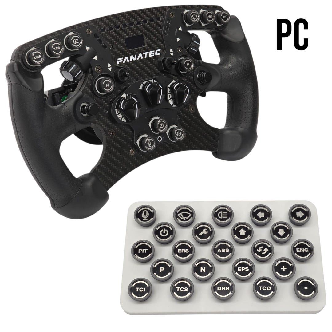 23 Buttons, Fully Custom Button Caps Compatible With Fanatec Wheel | PC ...