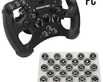 23 niestandardowe nakładki na przyciski Sim Racing do kierownic Fanatec, układ PC