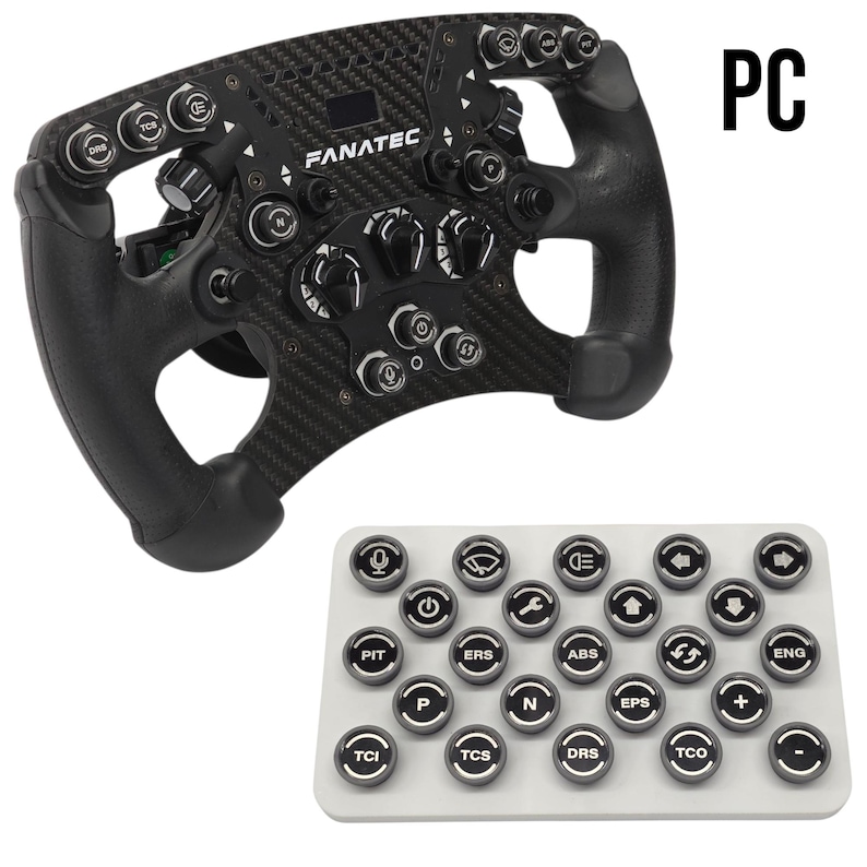 23 Custom Sim Racing Button Caps for Fanatec Wheels, PC Layout - Etsy