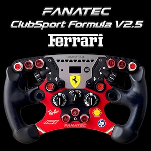 Ferrari Faceplate for Fanatec CS V2.5 | PlayStation Style Layout | Sim Racing Wheel Customization