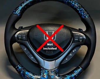 Volant bleu forgé fait main - Honda Acura TSX (2009-2014)