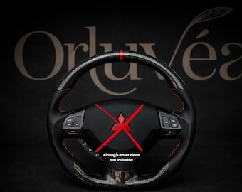 Mitsubishi Lancer Evolution 2007–2016 Flat Bottom Real Carbon Fiber Custom Steering Wheel