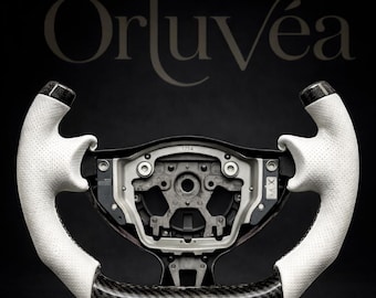 Orluvéa Nissan 370Z Custom Steering Wheel | Carbon Fiber, Leather or Alcantara | Flat Bottom Performance | No Airbag
