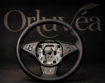 BMW M5 E60 E61 Leather Stitched Steering Wheel | M Sport Custom Steering Wheel | Luxury Leather Upgrade | Orluvéa Handmade Wheel