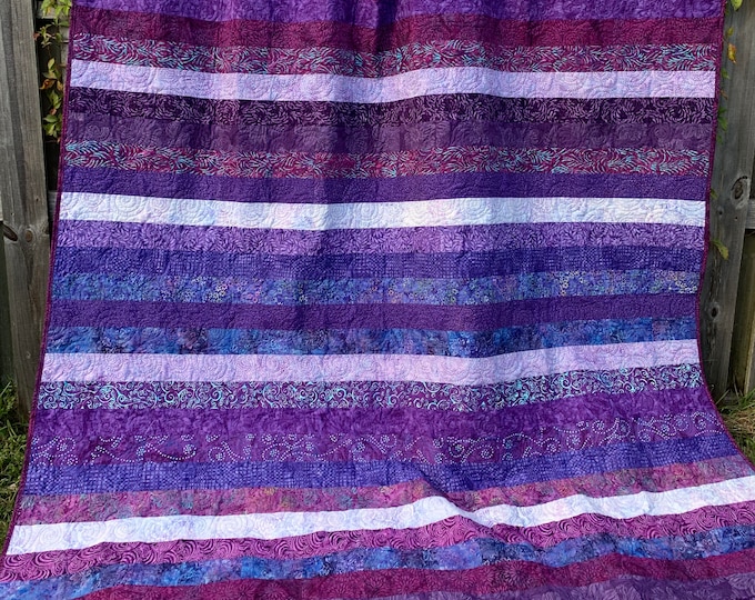 Quilts for Sale,modern Quilt,handmade Quilt,homemade Quilt,purpleicious