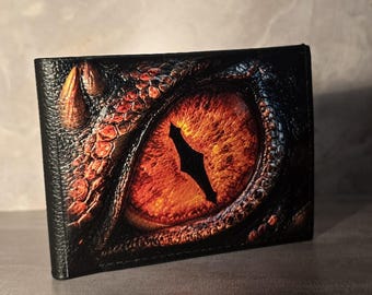 Dragon Eye Bifold Wallet | Textured UV Printed Fantasy Wallet