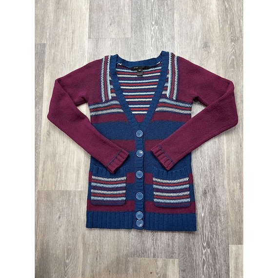 Marc Jacobs, Vintage Y2K Marc Jacobs Hand Knit 100% Lambswool Cardigan Sweater Size XS