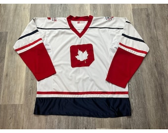 Camiseta de hockey de la selección nacional de Canadá, estilo vintage de los años 90, marca Molson, talla XXL (Canadá).