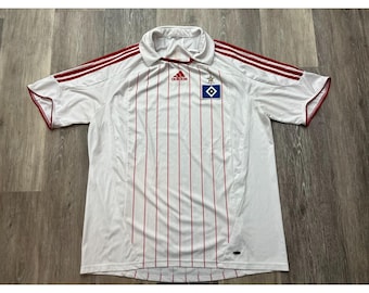 Vtg Rare Adidas 2007-2008 HSV Hamburg Soccer Football Jersey Bundesliga XL