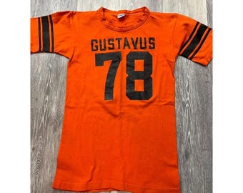 Camiseta de fútbol americano de Minnesota del Gustavus Adolphus College, 1978, talla S