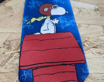 World War One Flying Ace Snoopy Hunting for the Red Baron Silk Necktie