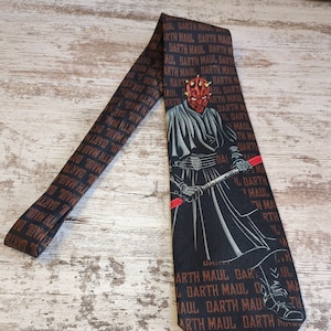 Star Wars Ralph Marlin Necktie Tie Darth Maul Phantom Menace Black